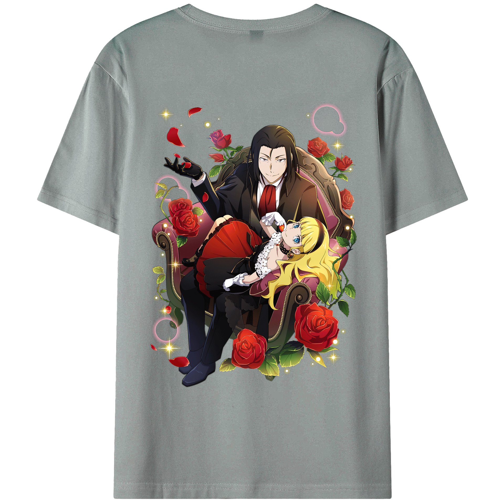 （画像用） 文豪ストレイドッグス Bungo Stray Dogs 綿100％ メンズ半袖Tシャツ（バックプリント） 通気性